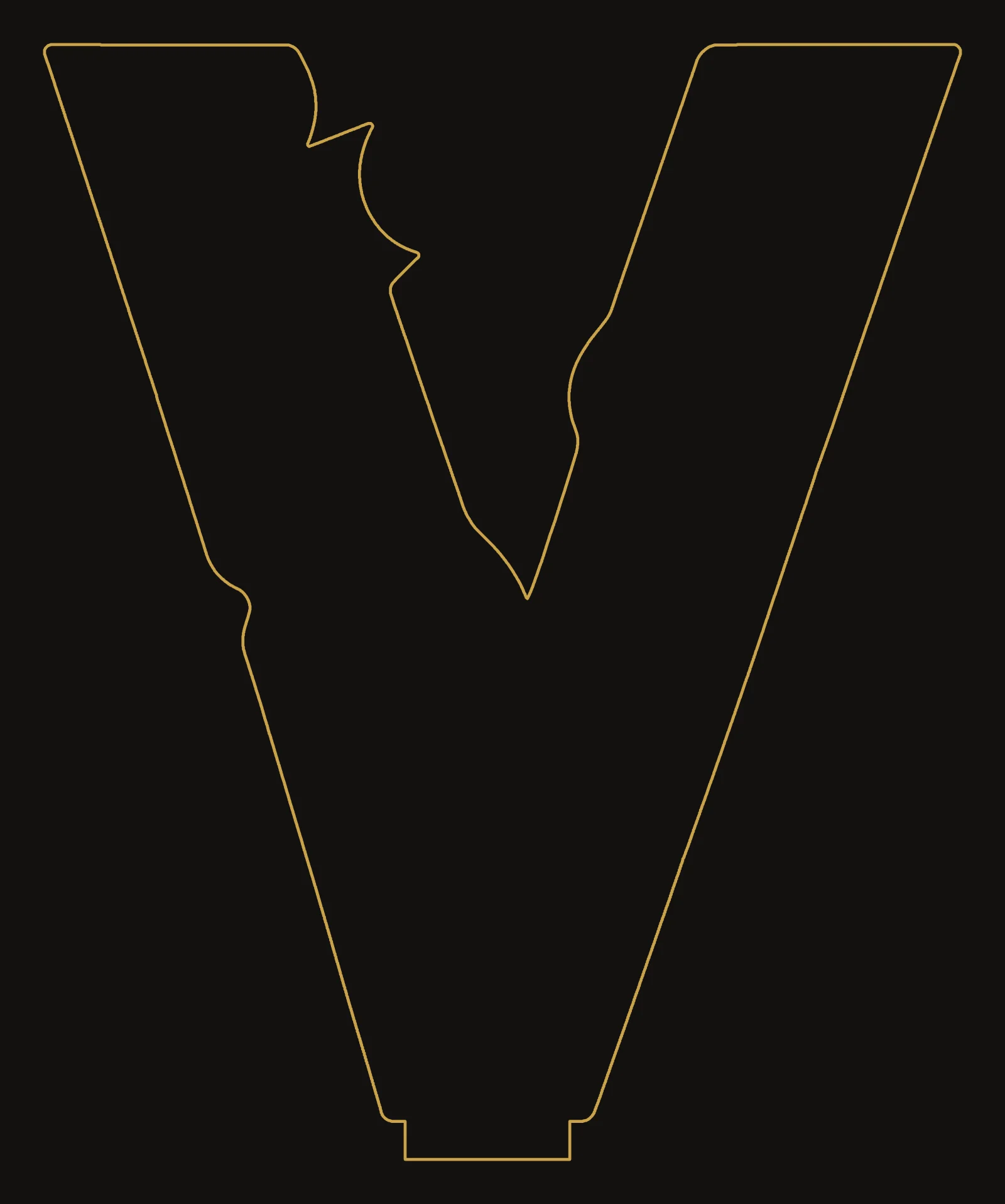 Plano DXF · contorno de la V
