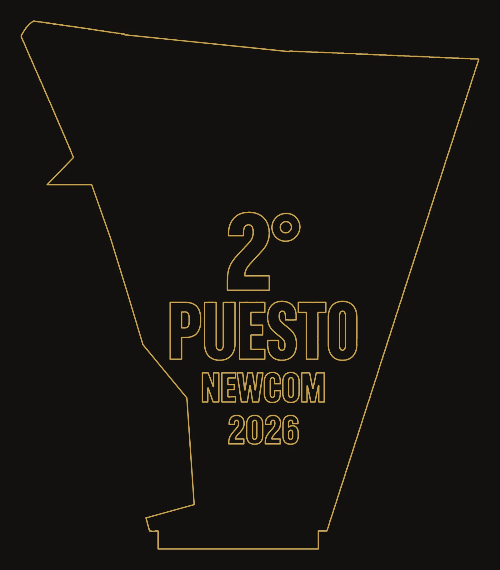 Plano DXF · placa dorada 2° puesto