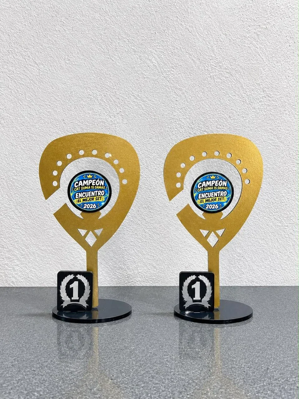 Trofeos de pádel Encuentro El Mejor Set